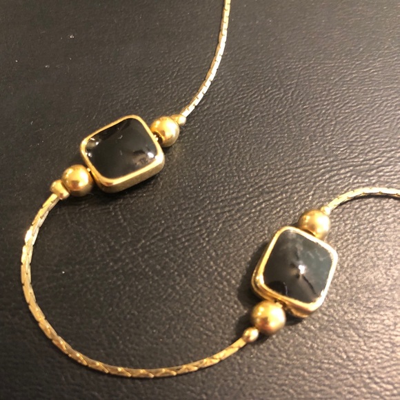 “Worthington” Gold And Black Chain Necklace - Picture 3 of 4